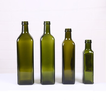 Wholesale Green and Brown Round Square Cooking Olive Oil Glass Bottle 250ml 500ml 750ml  1000ml